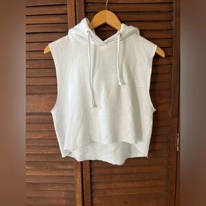 Aviator Nation Sleeveless Crop Hoodie Size S